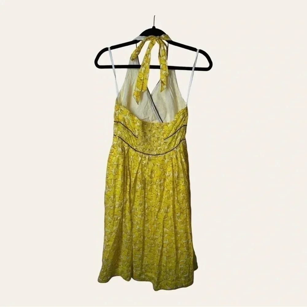 1016. ANTHROPOLOGIE MOULINEETE SOURES HALTER‎ DRESS SIZE 2 - Picture 8 of 13